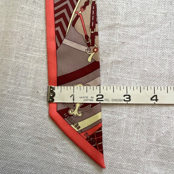 Hermes Pour Sortir Twilly Silk Signed Scarf Made in France - Picture 7 of 11
